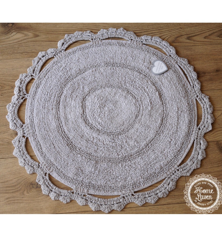Runder Badteppich grau - Bad Teppiche - https://www.homelaven.de
