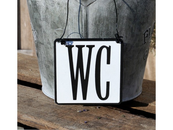 Blechschild 'WC'