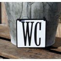 Blechschild 'WC'