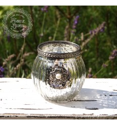 Teelichthalter / Kerzenglas 'Blume'
