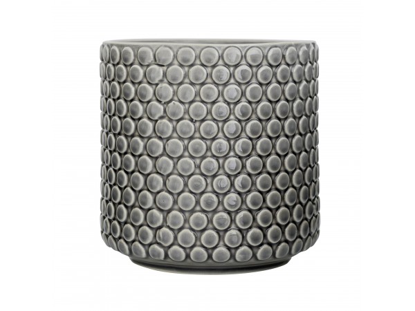 Blumentopf Bubble grau