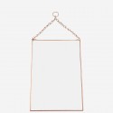 Madam Stoltz Wandspiegel mit Kette kupfer /B-Ware