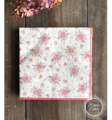 Greengate Papier-Servietten 'Flora' white