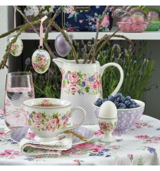 Greengate Stoffserviette mit Spitze 'Rose' white