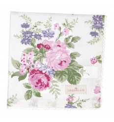 Greengate Stoffserviette mit Spitze 'Rose white'