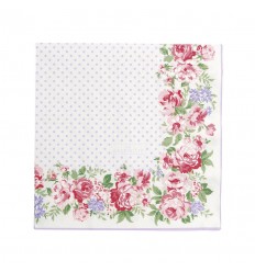 Greengate Papier-Servietten 'Rose' white