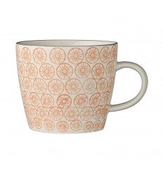 Kaffeetasse 'Carla' Blumenmuster orange