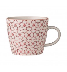 Kaffeetasse 'Carla' Blumenmuster orange