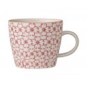 Bloomingville Kaffeetasse 'Carla' Blumenmuster rot /B-Ware