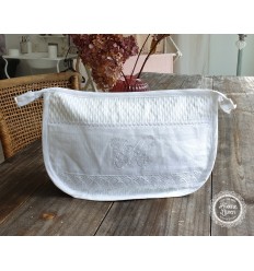 Kosmetiktasche 'D'Antan' creme-weiß