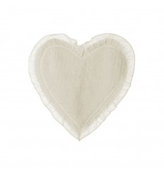 Badteppich Herz creme