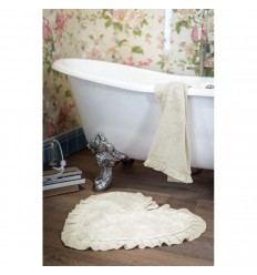 Badteppich Herz creme