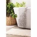 Badteppich mit Volant-Rosen grau 45x70 / B-Ware