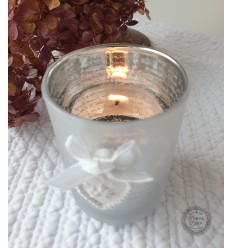 Teelichthalter / Kerzenglas mit Herz