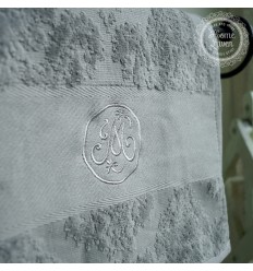 Handtuch 'Broderie' grau