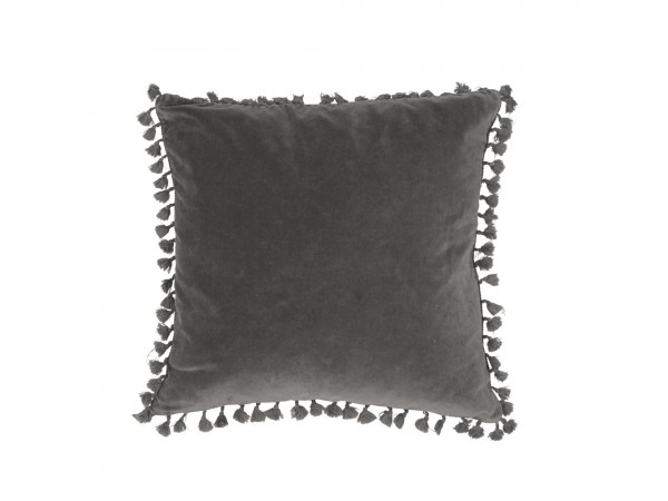 Kissenbezug 'Frans' Samt 45x45 grau