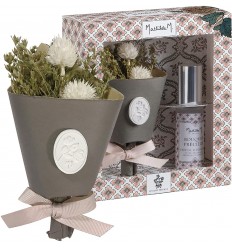 Geschenkset Trockenblumen + Duftspray Parfum Bouquet précieux