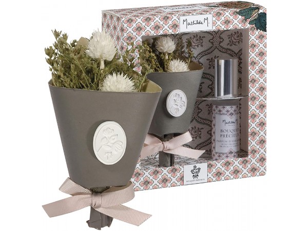 Geschenkset Trockenblumen + Duftspray Parfum Bouquet précieux