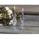 Chic Antique Kerzenständer aus Glas