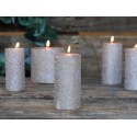 Chic Antique Kerze Stumpenkerze mit Glitzer puder