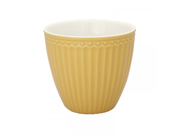 GreenGate Latte Cup Becher 'Alice' honey mustard