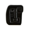 Madam Stoltz Vase mit Gesicht-Prägung schwarz 20 cm