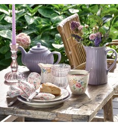 GreenGate Stoffserviette mit Spitze 'Belle' white