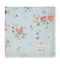 GreenGate Stoffserviette mit Spitze 'Belle' pale blue