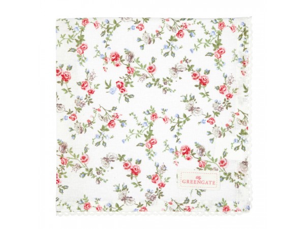 GreenGate Stoffserviette mit Spitze 'Carly' white