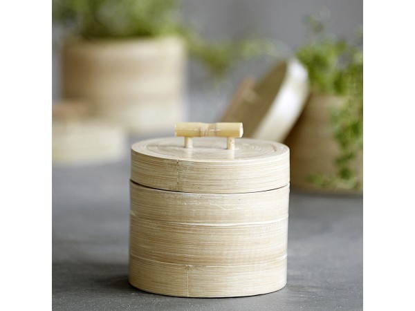 House Doctor Aufbewahrung mit Deckel, Bamboo, Natur