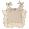Stuhlkissenbezug mit Volant 40 x 40 natur /B-Ware