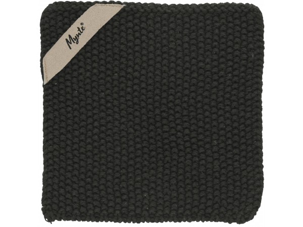 Ib Laursen Topflappen 'Mynte' schwarz