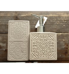 Seifenspender mit Muster latte