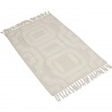 Teppich, Badematte mit Fransen in offwhite