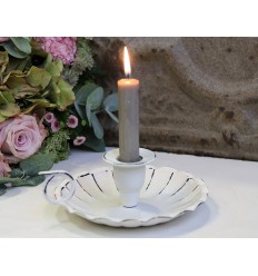 Chic Antique Kerzenhalter Kammerleuchter weiß