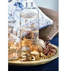 GreenGate Teelichthalter mit goldenen Ornamenten, Metall