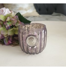 Teelicht 'Dante' taupe grey