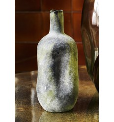 Madam Stoltz organisch geformte Vase aus Glas, matt grün