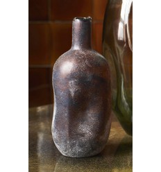 Madam Stoltz organisch geformte Vase aus Glas, matt braun