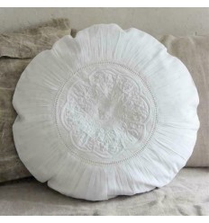 Jeanne d'Arc Living Kissenbezug mit Stickerei, weiß, off white