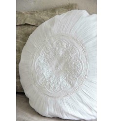 Jeanne d'Arc Living Kissenbezug mit Stickerei, weiß, off white