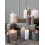 Chic Antique Kerze Stumpenkerze mit Glitzer grau-oliven