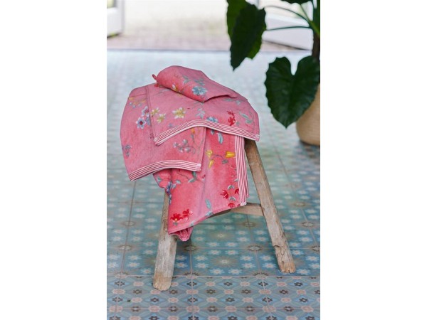 Pip Studio Handtuch, Gästehandtuch 'Les Fleurs' rosa
