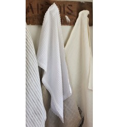 Handtuch Waffelpiqué weiß 50x80 cm