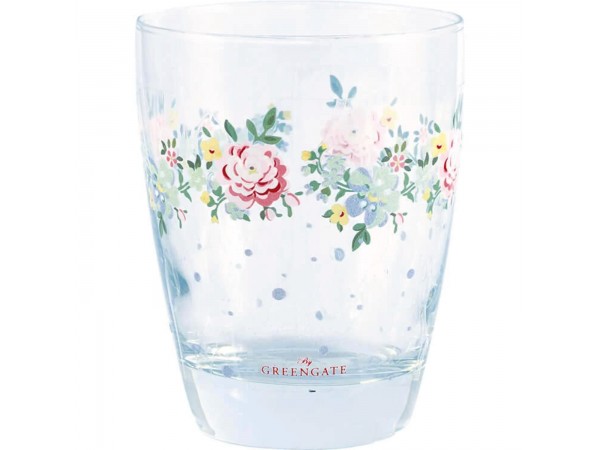 GreenGate Glas Wasserglas Laura white