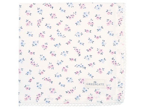 GreenGate Stoffserviette mit Spitze Emely petit white