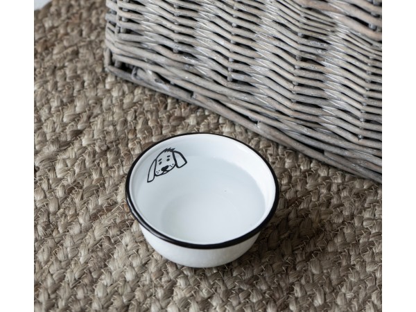Ib Laursen Hunde-Napf weiß klein Vintage