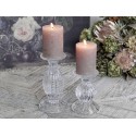Chic Antique Kerzenständer mit Perlenkante 14 cm / B-Ware