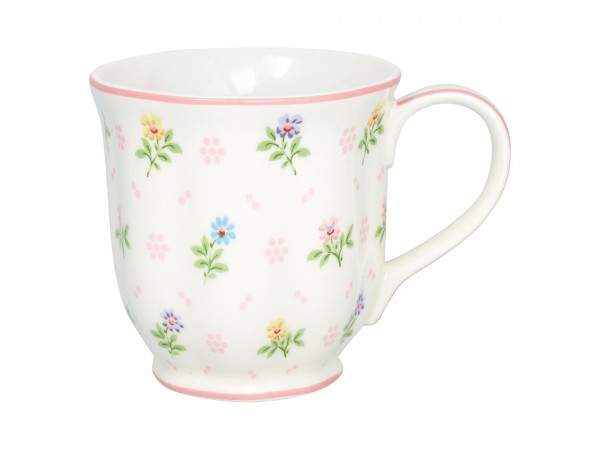 Greengate Becher mit Henkel Tasse Cilja white