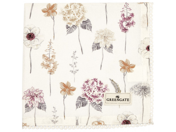 GreenGate Stoffserviette mit Spitze Lilith white